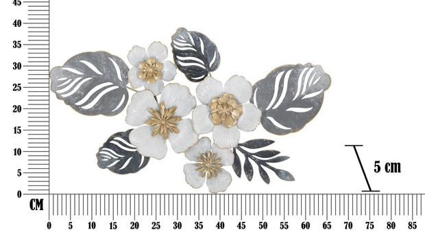 Mauro Ferretti Decoratiune metalica de perete, Flot B Multicolor, l66xA5xH39 cm