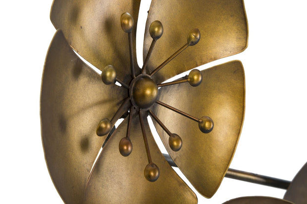 Mauro Ferretti Decoratiune metalica de perete Flower A Auriu, l94xA6xH50 cm