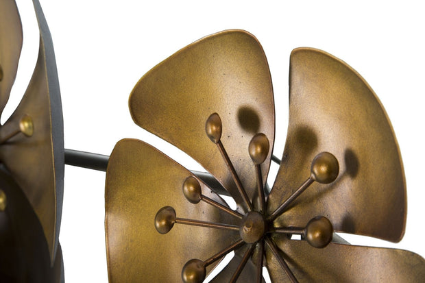 Mauro Ferretti Decoratiune metalica de perete Flower B Auriu, l80xA6xH57 cm