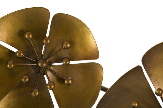 Mauro Ferretti Decoratiune metalica de perete Flower B Auriu, l80xA6xH57 cm