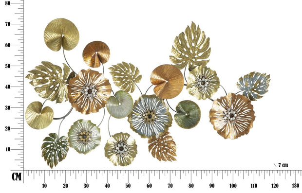 Mauro Ferretti Decoratiune metalica de perete Foglia -A- Large Multicolor, l117xA7xH74 cm