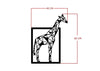 Asir Decoratiune metalica de perete, Giraffe Negru, l45xA1,5xH60 cm