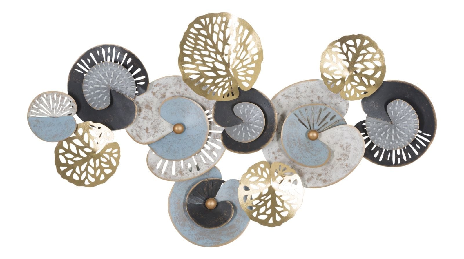 Decoratiune metalica de perete, Gloth B Multicolor, l111xA7,5xH64 cm