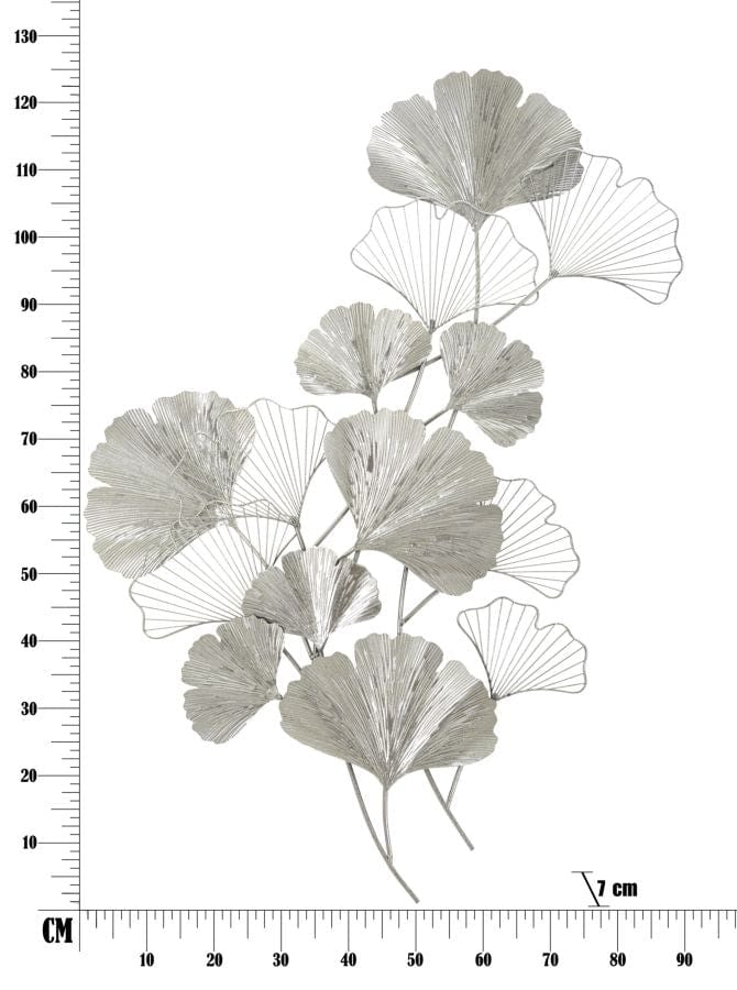 Mauro Ferretti Decoratiune metalica de perete, Goxy Argintiu, l90xA7xH124 cm