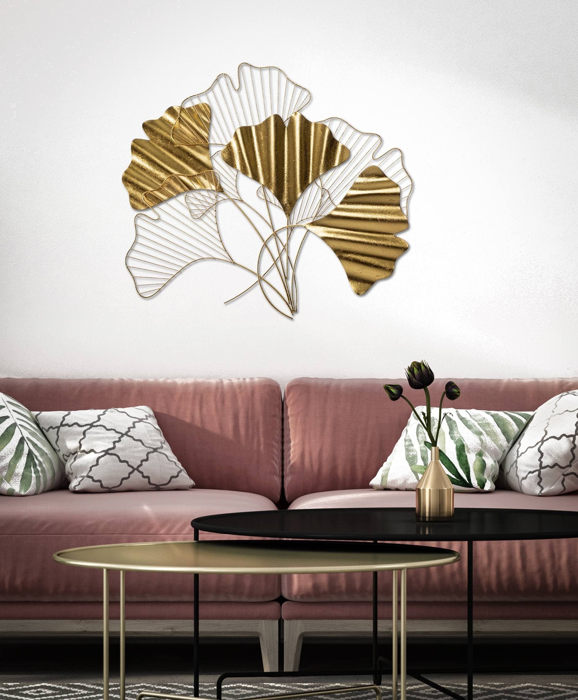 Mauro Ferretti Decoratiune metalica de perete Goxy Glam Auriu, l80xA2,5xH70 cm