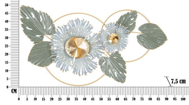 Mauro Ferretti Decoratiune metalica de perete, Gret Multicolor, l90,5xA7,5xH50 cm