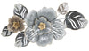 Mauro Ferretti Decoratiune metalica de perete, Grey Flowers B Multicolor, l84xA9,5xH48 cm