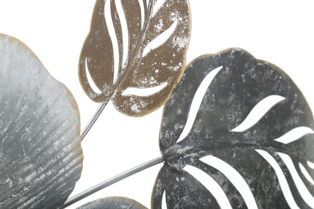 Mauro Ferretti Decoratiune metalica de perete, Grey Flowers B Multicolor, l84xA9,5xH48 cm