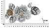 Mauro Ferretti Decoratiune metalica de perete, Grey Flowers B Multicolor, l84xA9,5xH48 cm