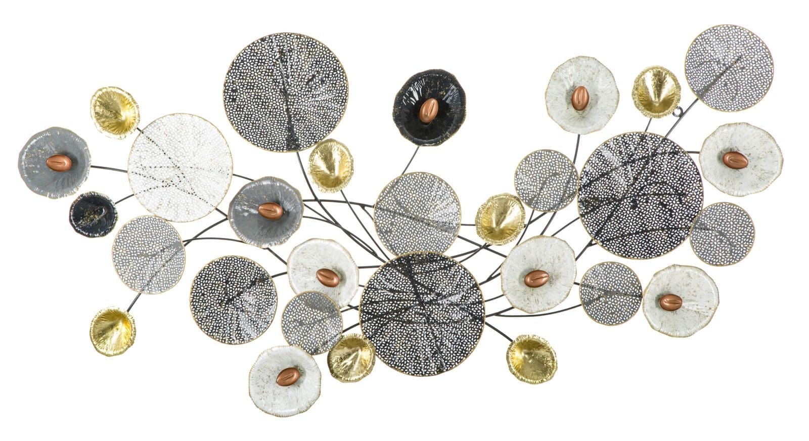 Mauro Ferretti Decoratiune metalica de perete Grid Large Multicolor, l135xA7,5xH69 cm