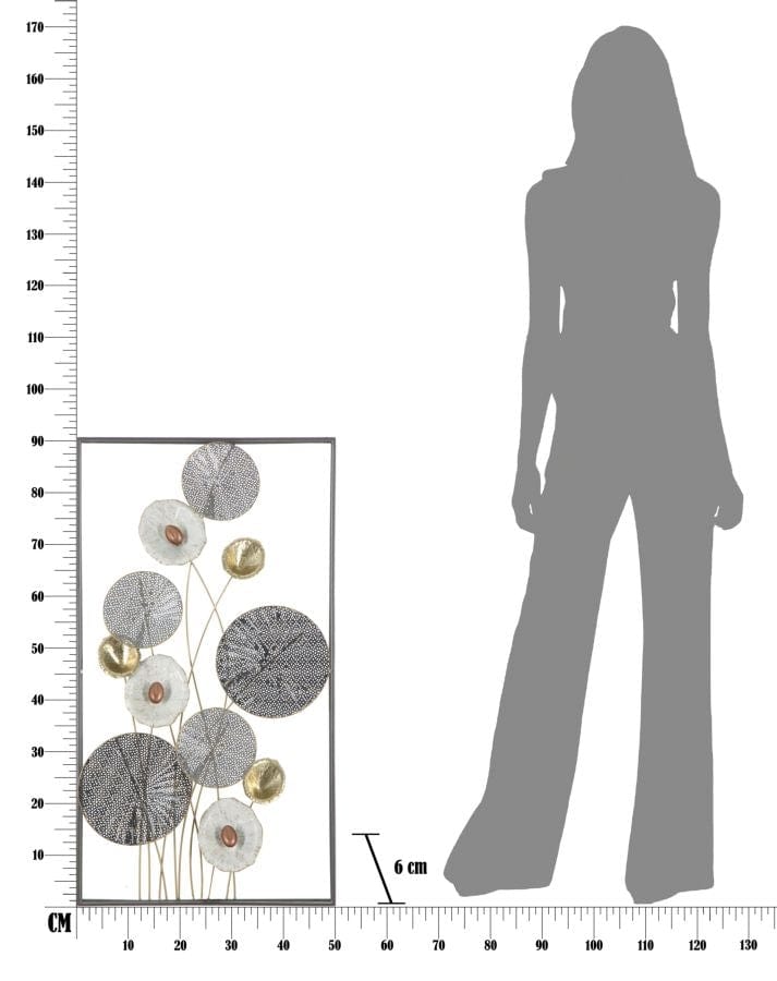 Mauro Ferretti Decoratiune metalica de perete Grid Multicolor, l50xA6xH90,5 cm