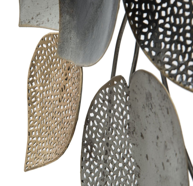 Mauro Ferretti Decoratiune metalica de perete, Half Leaf -B- Multicolor, l62,5xA5,5xH40 cm