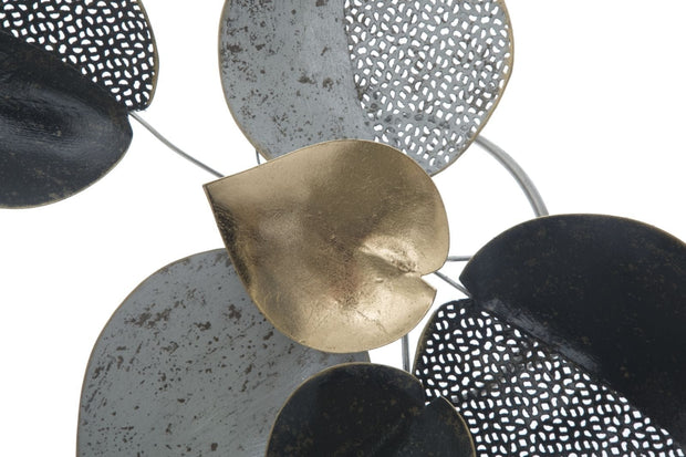 Mauro Ferretti Decoratiune metalica de perete, Half Leaf -B- Multicolor, l62,5xA5,5xH40 cm