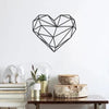 Asir Decoratiune metalica de perete, Heart Negru, l47xA1,5xH40 cm