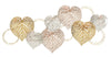 Mauro Ferretti Decoratiune metalica de perete, Hearts Multicolor, l91xA2,5xH39,5 cm