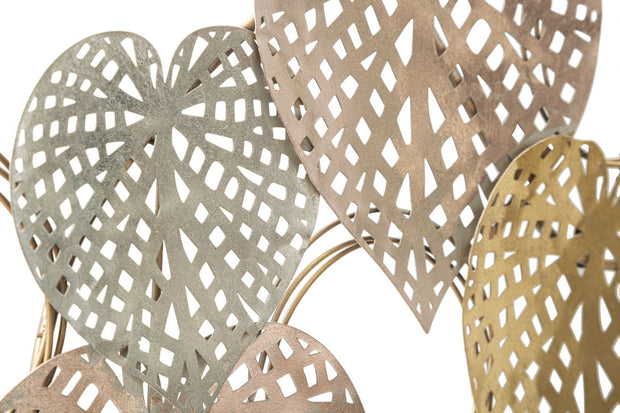 Mauro Ferretti Decoratiune metalica de perete, Hearts Multicolor, l91xA2,5xH39,5 cm