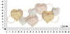 Mauro Ferretti Decoratiune metalica de perete, Hearts Multicolor, l91xA2,5xH39,5 cm