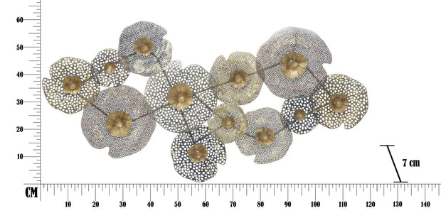 Mauro Ferretti Decoratiune metalica de perete, Holes Multicolor, l119xA7xH59,5 cm