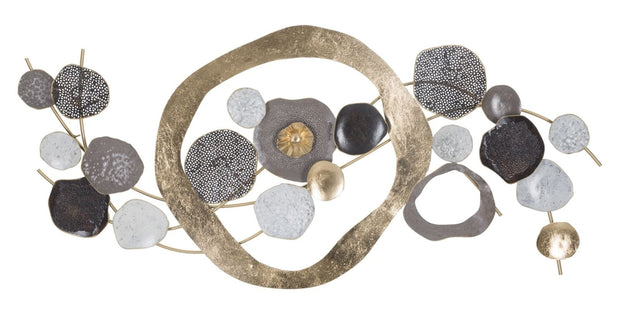 Mauro Ferretti Decoratiune metalica de perete, Indry Multicolor, l121xA5,7xH54,6 cm