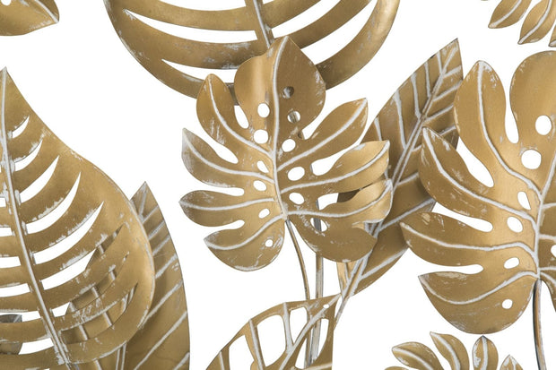 Mauro Ferretti Decoratiune metalica de perete, Jungle Round Auriu, Ø80 cm