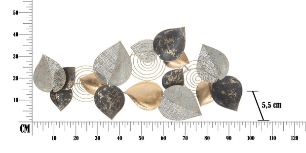 Mauro Ferretti Decoratiune metalica de perete Leaf A Multicolor, l97xA5,5xH43 cm