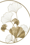Mauro Ferretti Decoratiune metalica de perete, Little Leaf Auriu, l120,5xA4,2xH80,5 cm