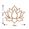 Asir Decoratiune metalica de perete, Lotus Flower 1 Cupru, l50xA1,5xH43 cm
