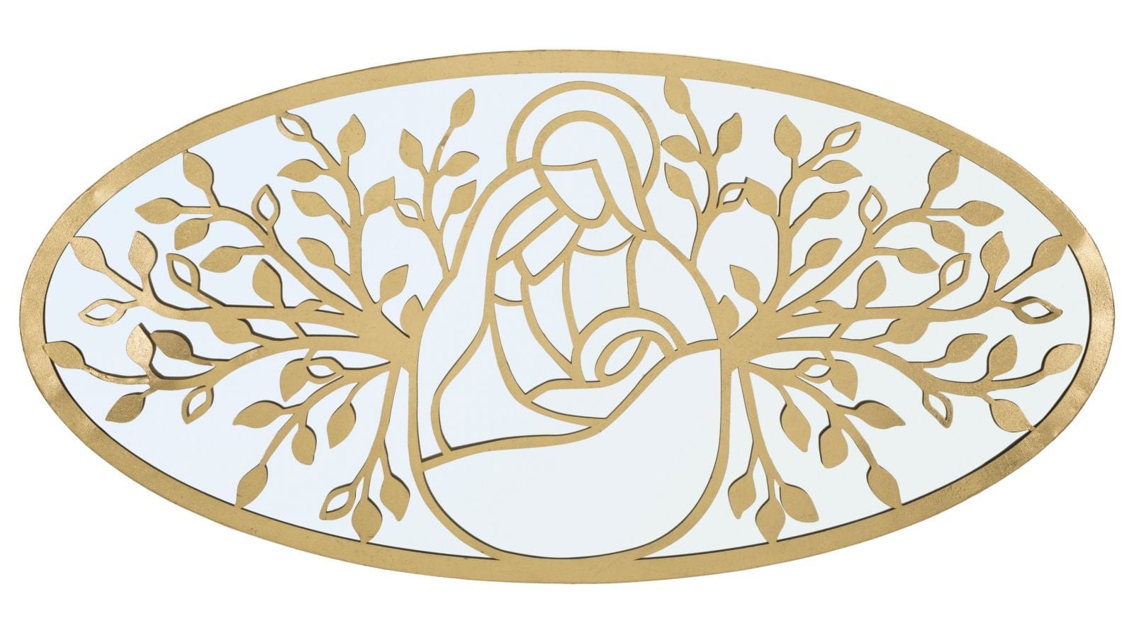 Decoratiune metalica de perete, Nativity C Auriu, l120xA2xH60 cm