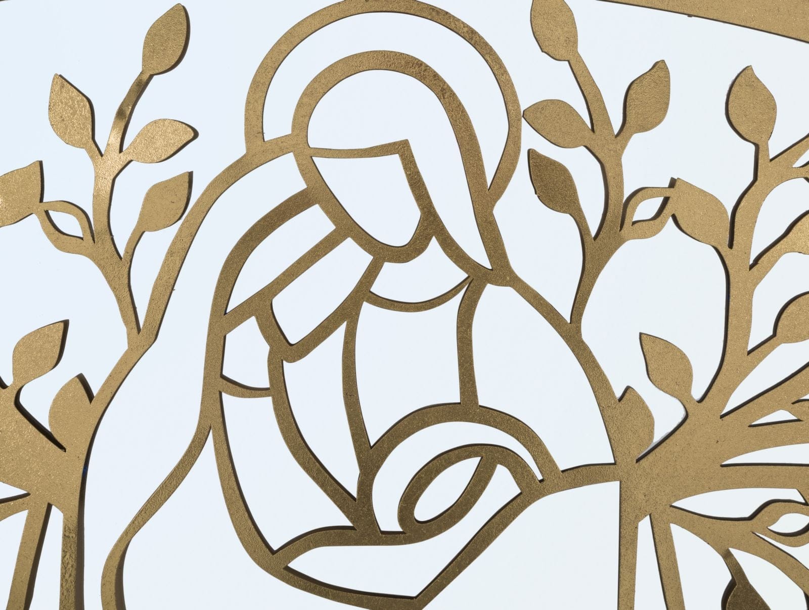 Mauro Ferretti Decoratiune metalica de perete, Nativity C Auriu, l120xA2xH60 cm