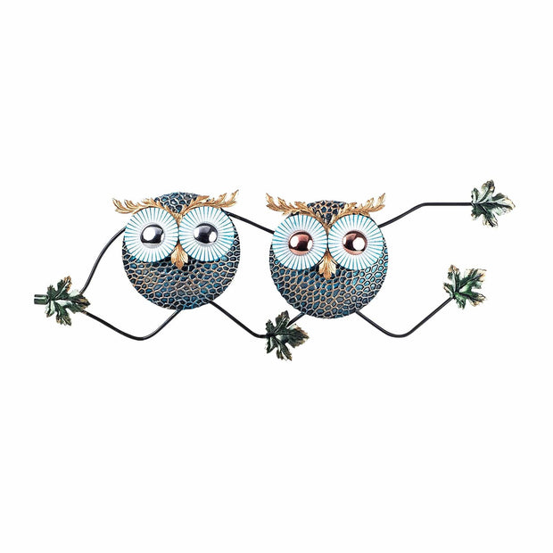 Decoratiune metalica de perete, Owl 3 Multicolor, l77xA1,5xH28 cm (1)