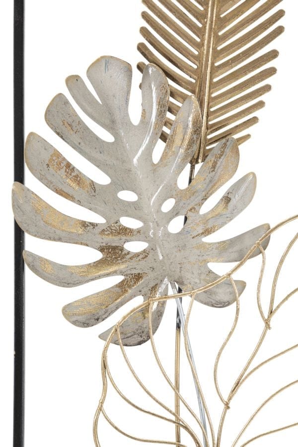 Decoratiune metalica de perete, Palm -B- Multicolor, l28,5xA3xH74 cm (2)