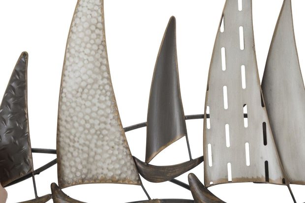 Decoratiune metalica de perete, Regata New Multicolor, l100xA3xH44 cm (3)