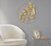Mauro Ferretti Decoratiune metalica de perete, Round Leaf Auriu, l59xA3,9xH62,75 cm