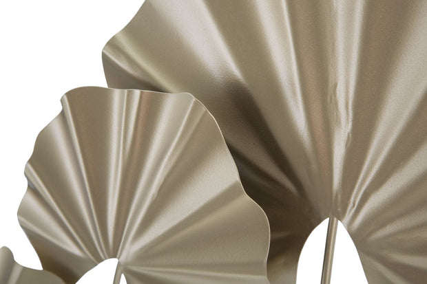 Mauro Ferretti Decoratiune metalica de perete, Round Leaf Auriu, l59xA3,9xH62,75 cm