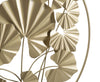 Mauro Ferretti Decoratiune metalica de perete, Round Leaf Auriu, l59xA3,9xH62,75 cm