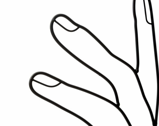 Mauro Ferretti Decoratiune metalica de perete, Simply Face Negru, l50,5xA1,3xH61 cm