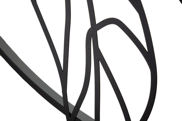 Mauro Ferretti Decoratiune metalica de perete, Simply Flotis Negru, l63xA2xH69 cm