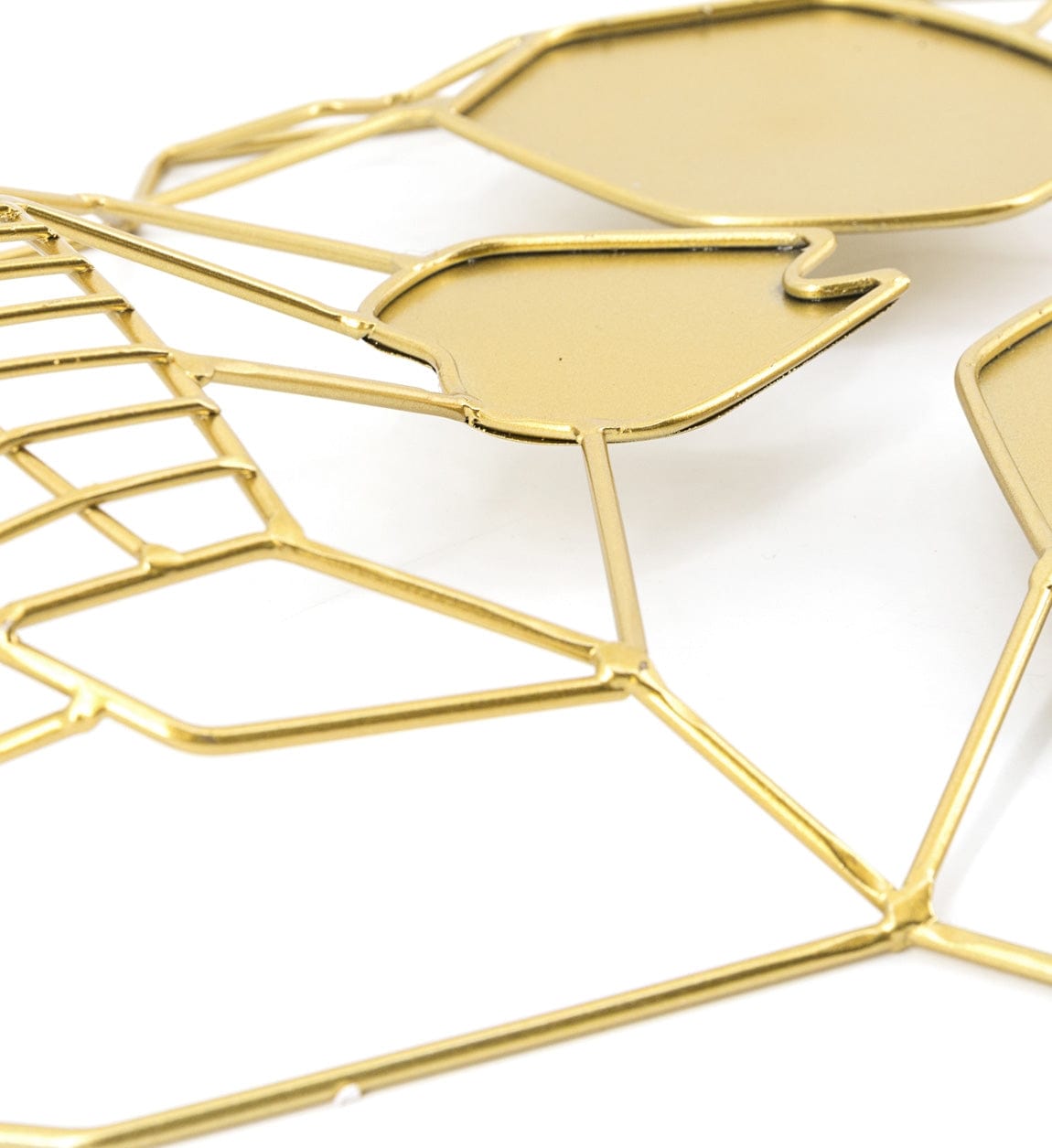 Moycor Decoratiune metalica de perete Skull Auriu, l38xA6xH60 cm