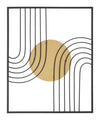 Mauro Ferretti Decoratiune metalica de perete, Sunshine -B- Negru / Auriu, l40,5xA1,5xH50,5 cm