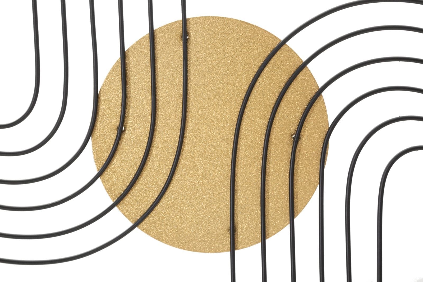 Mauro Ferretti Decoratiune metalica de perete, Sunshine -B- Negru / Auriu, l40,5xA1,5xH50,5 cm