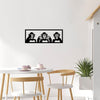Asir Decoratiune metalica de perete, Three Monkeys M Negru, l70xA1,5xH25 cm