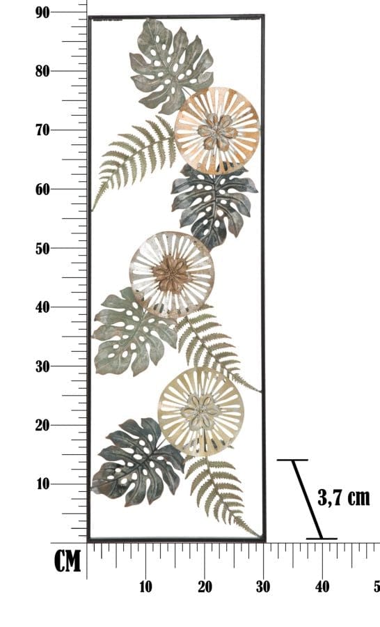 Mauro Ferretti Decoratiune metalica de perete Too B Multicolor, l30,5xA3,7xH88,5 cm