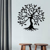 Asir Decoratiune metalica de perete, Tree 3 Negru, l60xA1,5xH60 cm