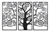 Mauro Ferretti Decoratiune metalica de perete, Tree of Life Negru, l165xA2xH110 cm
