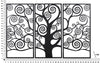 Mauro Ferretti Decoratiune metalica de perete, Tree of Life Negru, l165xA2xH110 cm