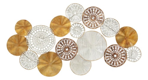 Mauro Ferretti Decoratiune metalica de perete, Triby Multicolor, l125xA5,5xH68,5 cm