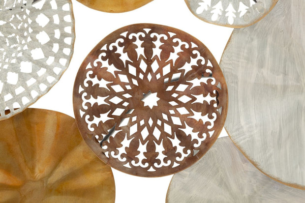 Mauro Ferretti Decoratiune metalica de perete, Triby Multicolor, l125xA5,5xH68,5 cm