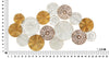 Mauro Ferretti Decoratiune metalica de perete, Triby Multicolor, l125xA5,5xH68,5 cm