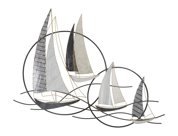 Mauro Ferretti Decoratiune metalica de perete, Vela Multicolor, l123xA7xH100 cm