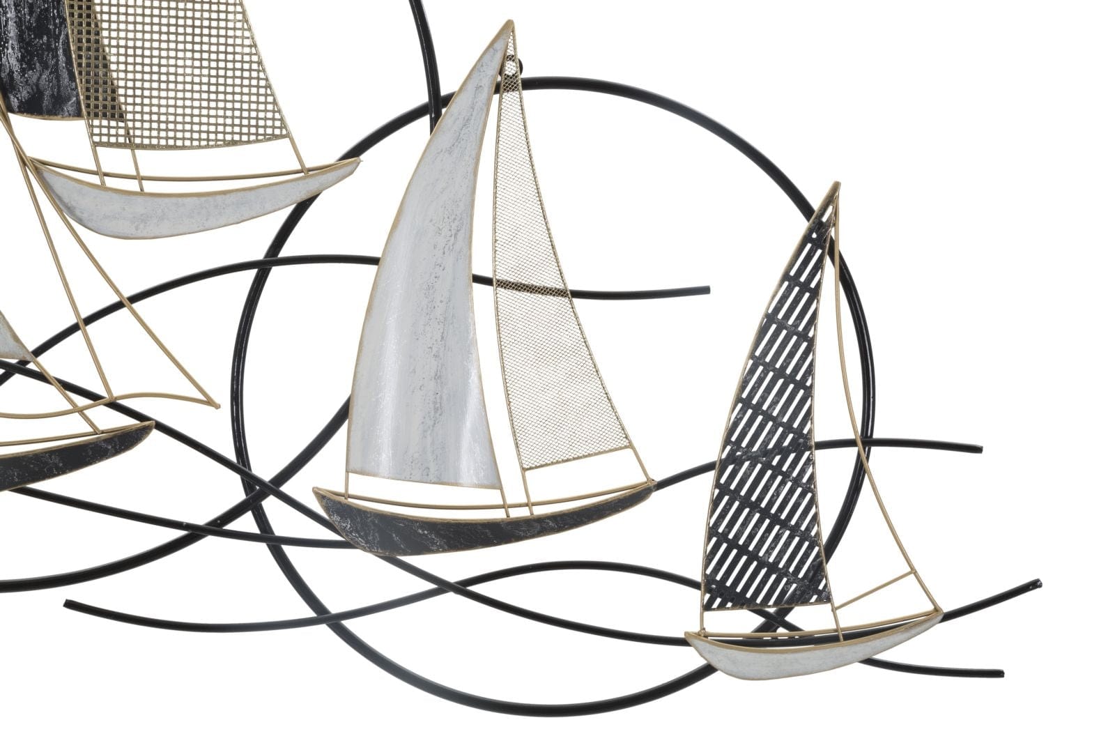 Mauro Ferretti Decoratiune metalica de perete, Vela Multicolor, l123xA7xH100 cm